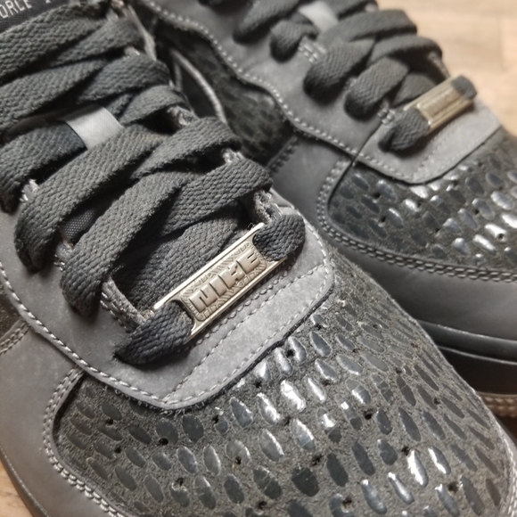 Men's NIKE Air Force 1 Grey Croc - Picture 5 of 8